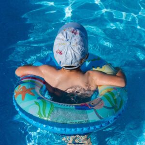 La famiglia in acqua